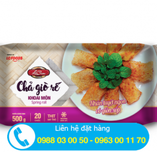 CHẢ GIÒ RẾ KHOAI MÔN 500G