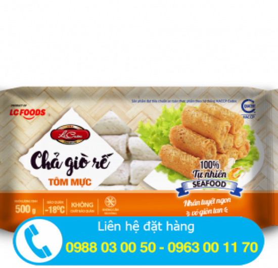 CHẢ GIÒ RẾ TÔM MỰC 500G