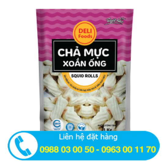 CHẢ MỰC XOẮN ỐNG