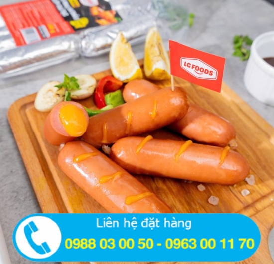 Xúc xích phô mai tan chảy cuộn giấy bạc